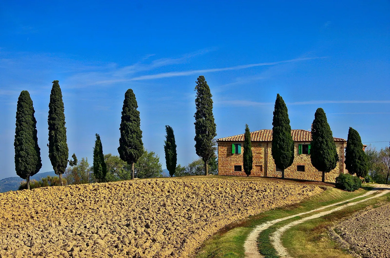 Garden path leading to the Danube